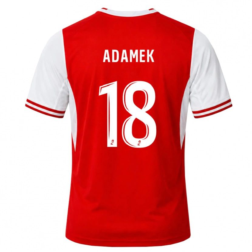 Danxen Homme Maillot Kayla Adamek #18 Rouge Blanc Tenues Domicile 2026/27 T-Shirt