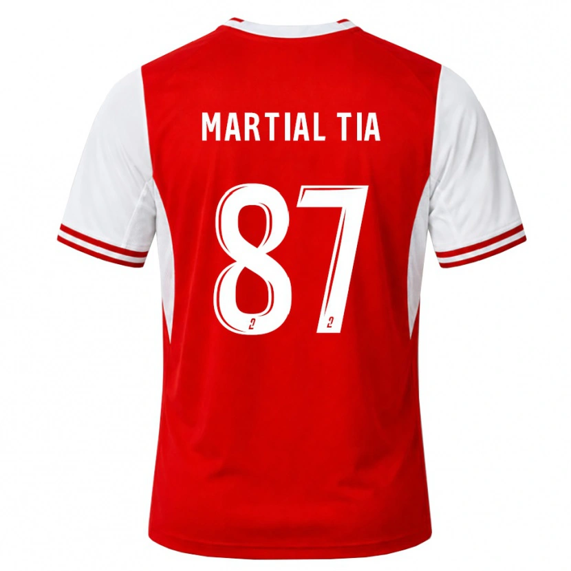 Danxen Homme Maillot Martial Tia #87 Rouge Blanc Tenues Domicile 2026/27 T-Shirt