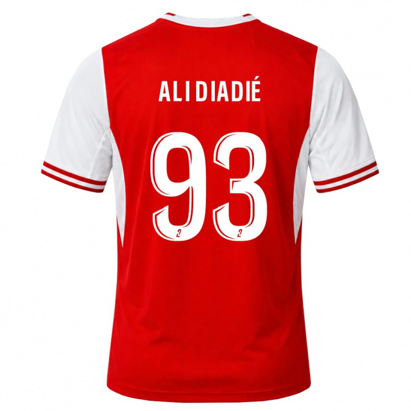 Danxen Homme Maillot Mohamed Ali Diadié #93 Rouge Blanc Tenues Domicile 2026/27 T-Shirt