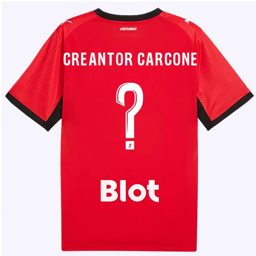 Danxen Homme Maillot Marlon Creantor Carcone #0 Rouge Noir Blanc Tenues Domicile 2026/27 T-Shirt