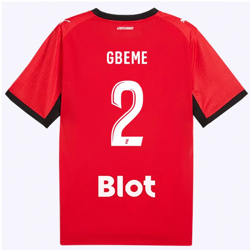 Danxen Homme Maillot Mervin Gbeme #2 Rouge Noir Blanc Tenues Domicile 2026/27 T-Shirt