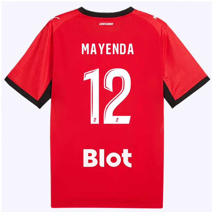 Danxen Homme Maillot Eliezer Mayenda #12 Rouge Noir Blanc Tenues Domicile 2026/27 T-Shirt