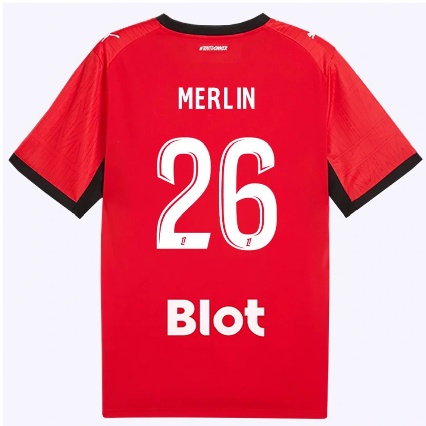 Danxen Homme Maillot Quentin Merlin #26 Rouge Noir Blanc Tenues Domicile 2026/27 T-Shirt