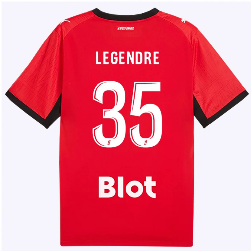 Danxen Homme Maillot Elías Legendre Quiñónez #35 Rouge Noir Blanc Tenues Domicile 2026/27 T-Shirt
