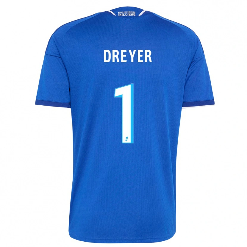 Danxen Homme Maillot Matthieu Dreyer #1 Bleu Royal Blanc Tenues Domicile 2026/27 T-Shirt