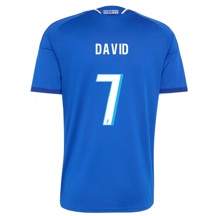 Danxen Homme Maillot David #7 Bleu Royal Blanc Tenues Domicile 2026/27 T-Shirt