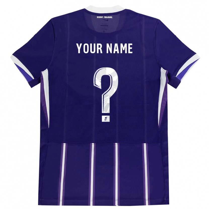Danxen Homme Maillot Votre Nom #0 Violet Blanc Tenues Domicile 2026/27 T-Shirt