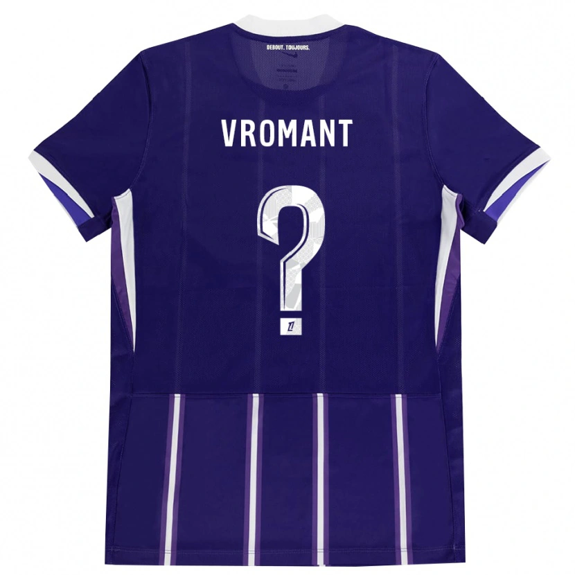 Danxen Homme Maillot Todd Vromant #0 Violet Blanc Tenues Domicile 2026/27 T-Shirt