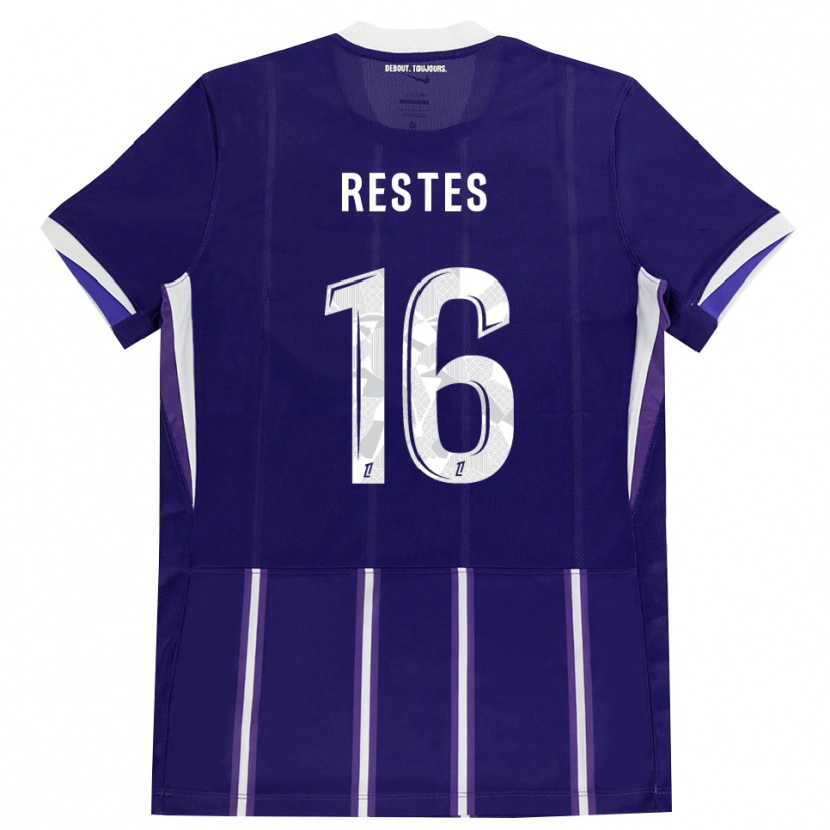 Danxen Homme Maillot Guillaume Restes #16 Violet Blanc Tenues Domicile 2026/27 T-Shirt