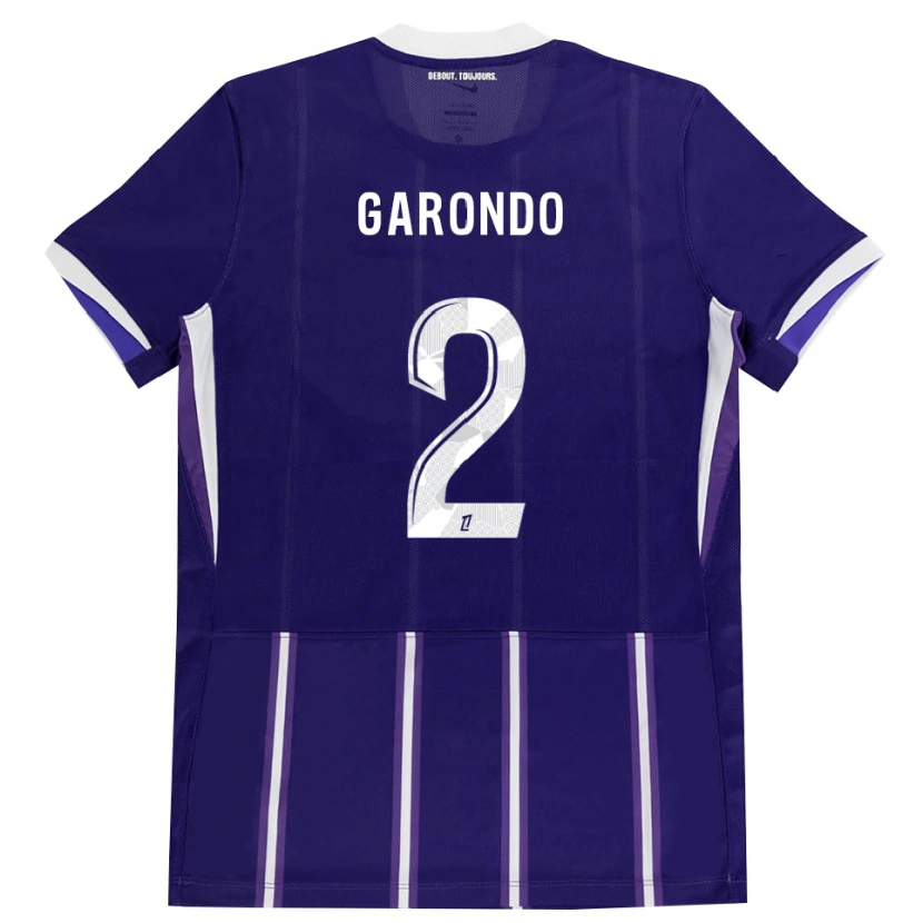 Danxen Homme Maillot Thibaud Garondo #2 Violet Blanc Tenues Domicile 2026/27 T-Shirt