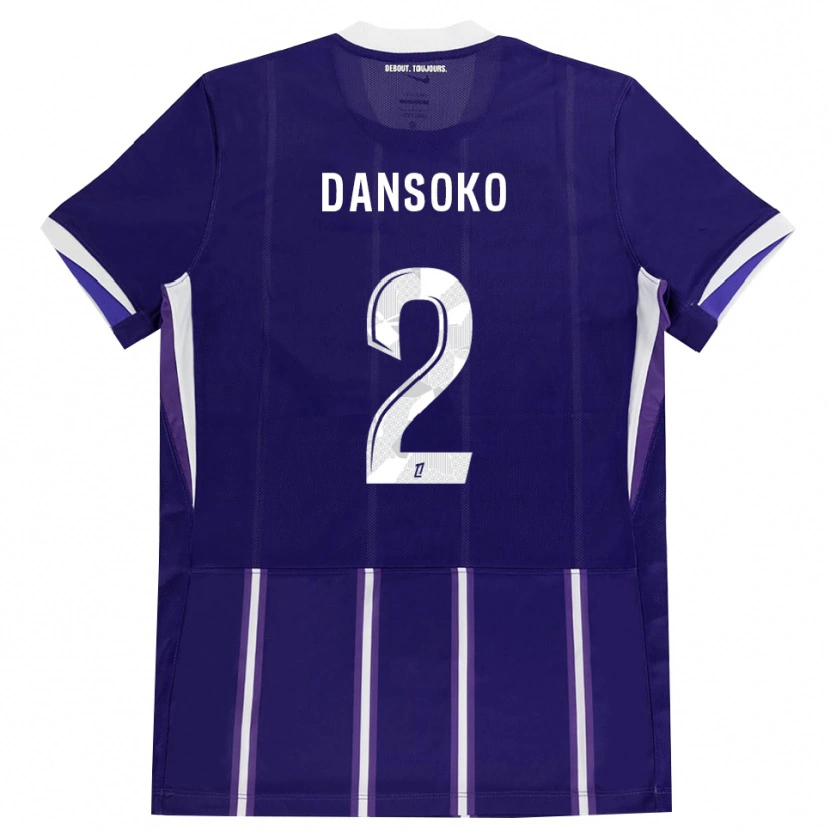 Danxen Homme Maillot Mohamed Dansoko #2 Violet Blanc Tenues Domicile 2026/27 T-Shirt