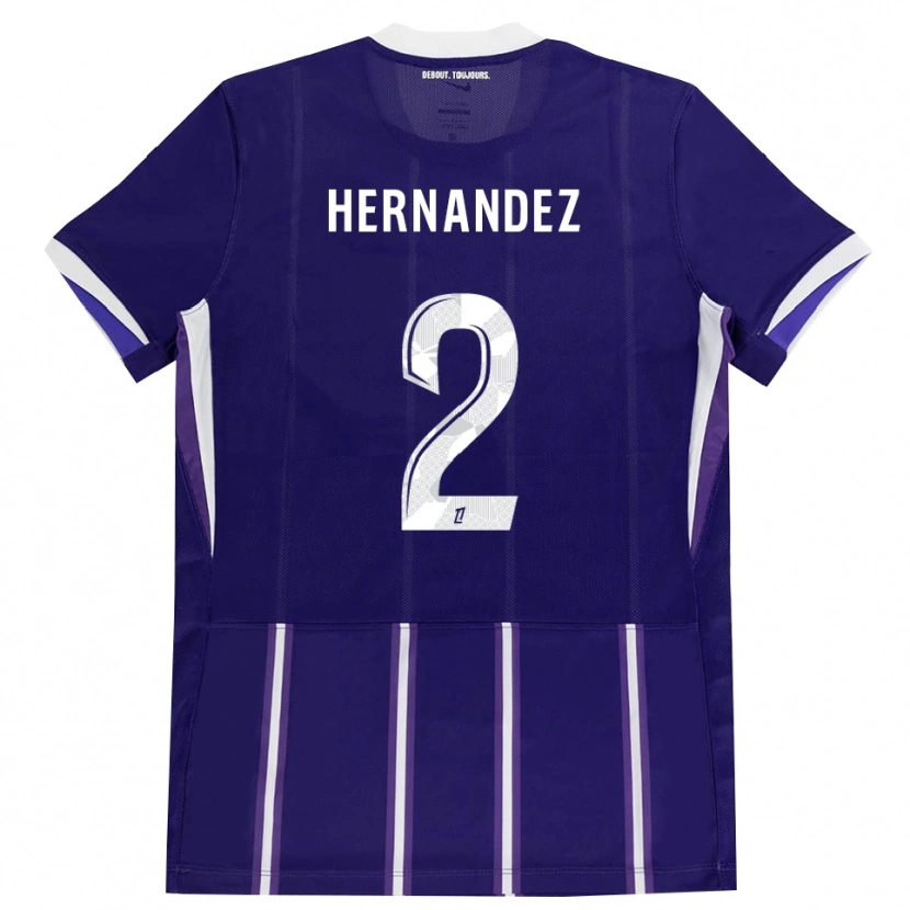 Danxen Homme Maillot Lucie Hernandez #2 Violet Blanc Tenues Domicile 2026/27 T-Shirt