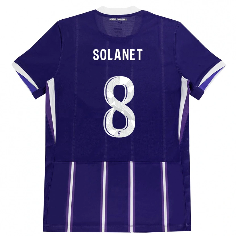 Danxen Homme Maillot Tatiana Solanet #8 Violet Blanc Tenues Domicile 2026/27 T-Shirt