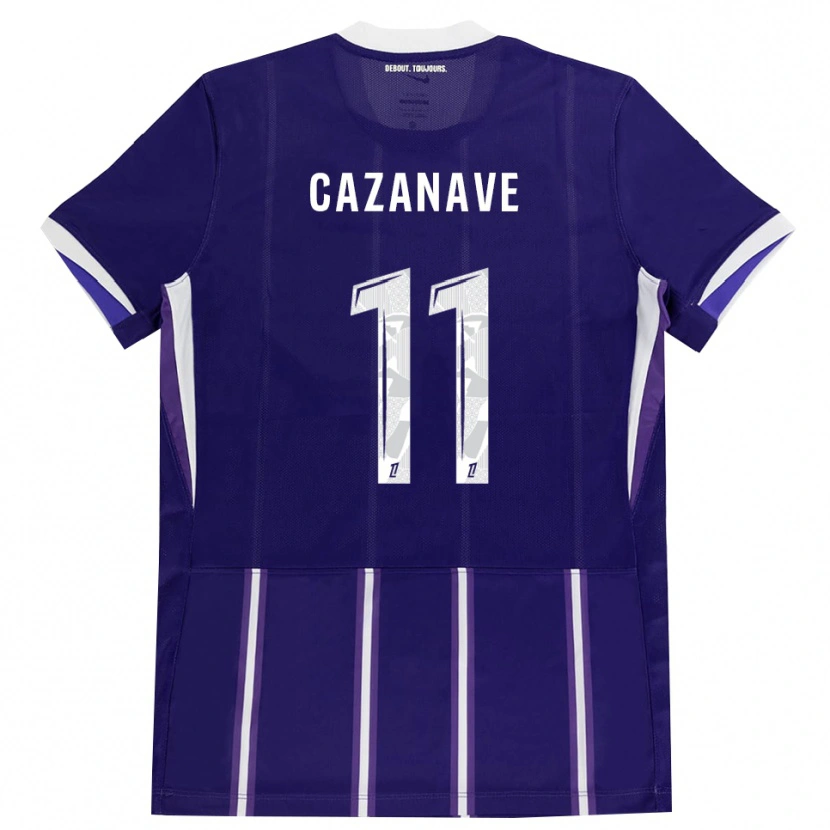Danxen Homme Maillot Julie Cazanave #11 Violet Blanc Tenues Domicile 2026/27 T-Shirt