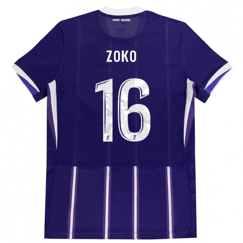Danxen Homme Maillot Nathan Zoko #16 Violet Blanc Tenues Domicile 2026/27 T-Shirt