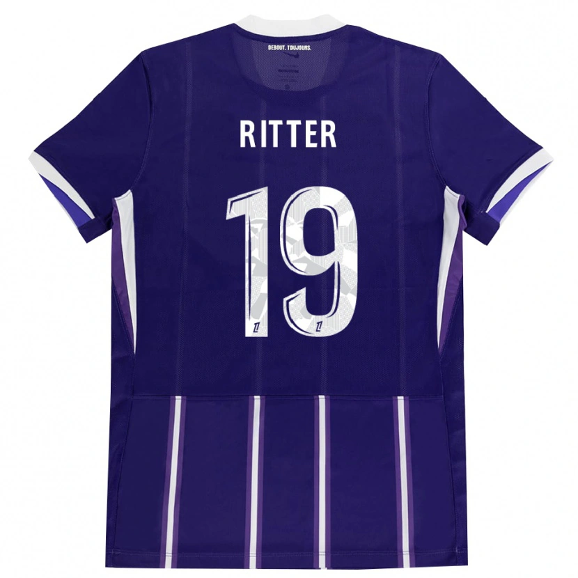 Danxen Homme Maillot Morgane Ritter #19 Violet Blanc Tenues Domicile 2026/27 T-Shirt