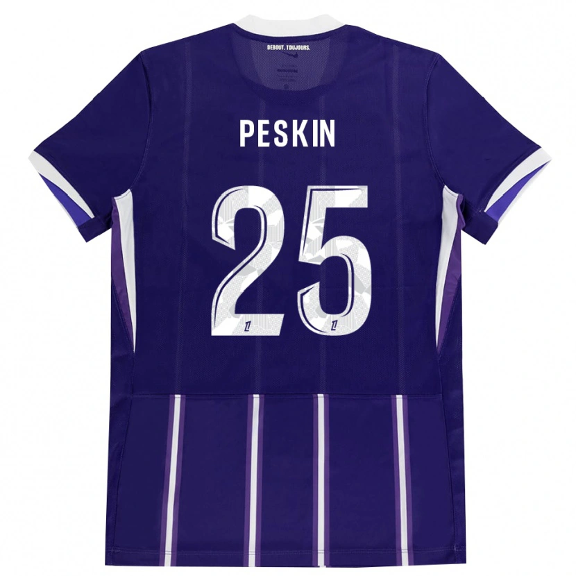 Danxen Homme Maillot Kelso Peskin #25 Violet Blanc Tenues Domicile 2026/27 T-Shirt
