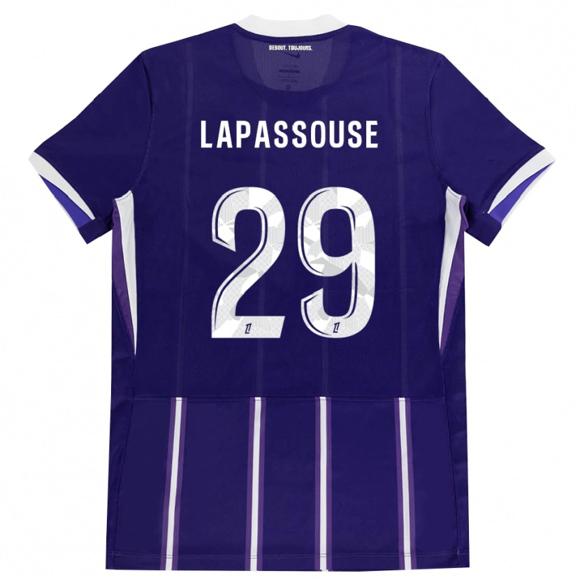 Danxen Homme Maillot Louna Lapassouse #29 Violet Blanc Tenues Domicile 2026/27 T-Shirt