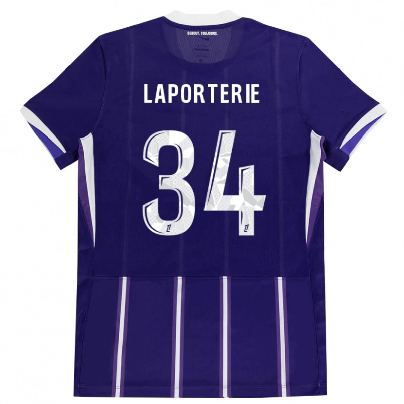 Danxen Homme Maillot Ambre Laporterie #34 Violet Blanc Tenues Domicile 2026/27 T-Shirt