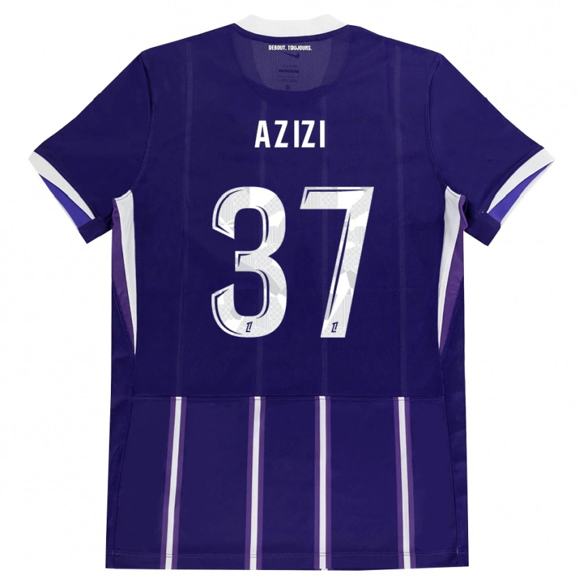 Danxen Homme Maillot Ilyas Azizi #37 Violet Blanc Tenues Domicile 2026/27 T-Shirt
