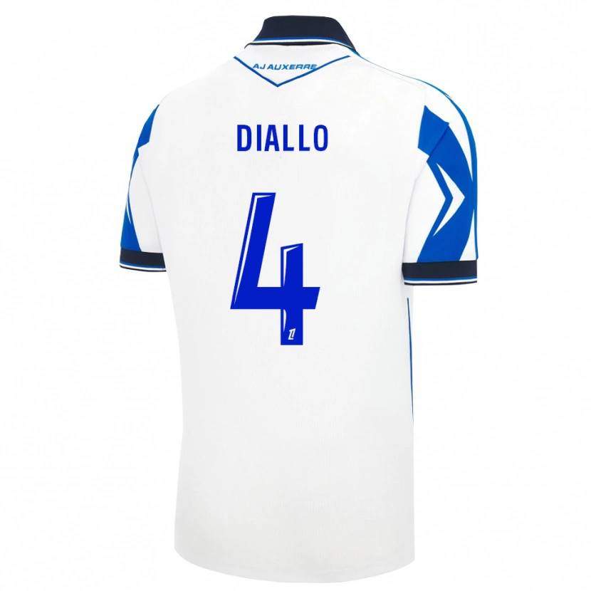 Danxen Homme Maillot Ibrahim Diallo #4 Noir Blanc Bleu Tenues Domicile 2026/27 T-Shirt