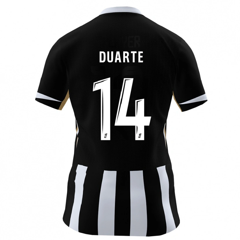 Danxen Homme Maillot Luis Duarte #14 Noir Bleu Tenues Domicile 2026/27 T-Shirt