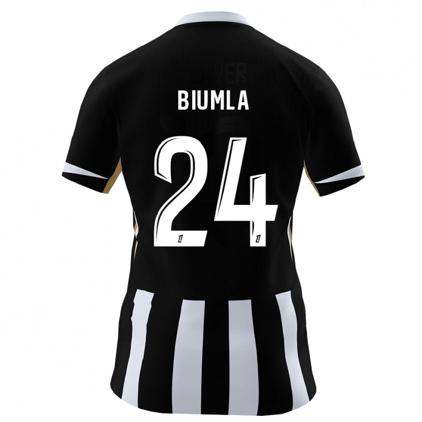 Danxen Homme Maillot Emmanuel Biumla #24 Noir Bleu Tenues Domicile 2026/27 T-Shirt