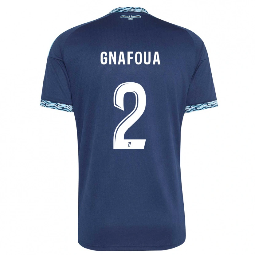 Danxen Homme Maillot Isaac Gnafoua #2 Bleu Acier Blanc Tenues Domicile 2026/27 T-Shirt