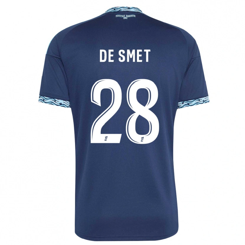Danxen Homme Maillot Thibault De Smet #28 Bleu Acier Blanc Tenues Domicile 2026/27 T-Shirt