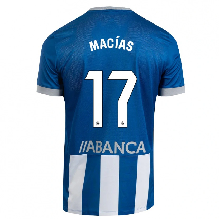Danxen Homme Maillot Luisao Macías #17 Bleu Gris Blanc Tenues Domicile 2026/27 T-Shirt