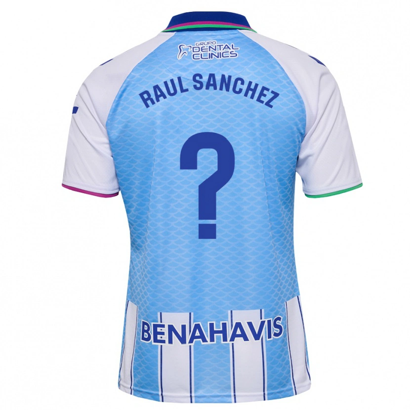 Danxen Homme Maillot Raul Sánchez #0 Bleu Ciel Profond Blanc Tenues Domicile 2026/27 T-Shirt