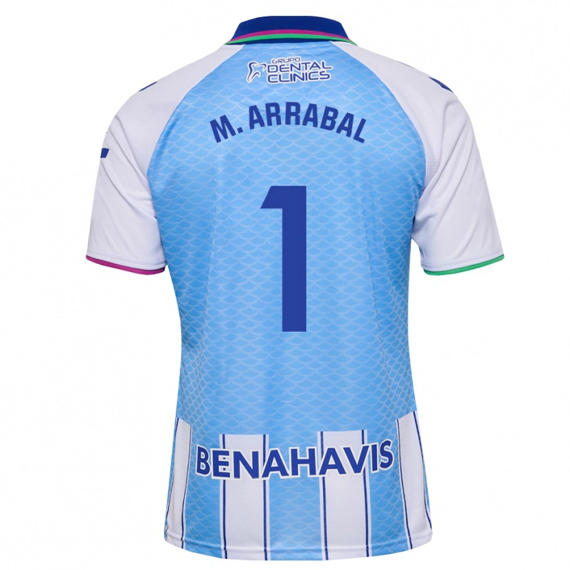 Danxen Homme Maillot María Arrabal Martin #1 Bleu Ciel Profond Blanc Tenues Domicile 2026/27 T-Shirt
