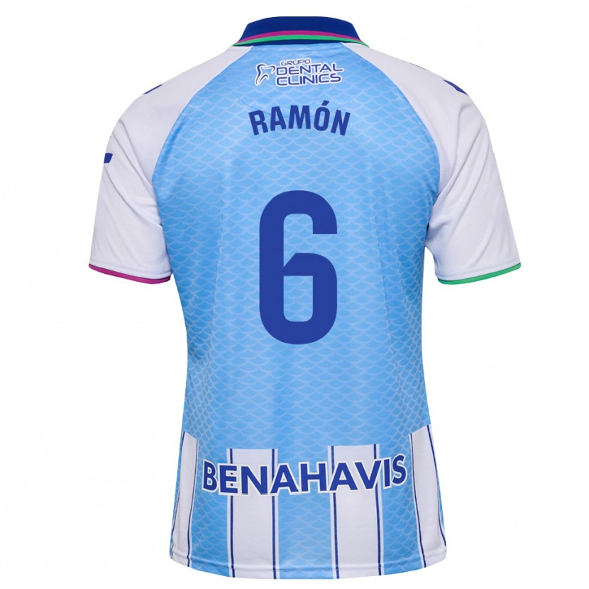Danxen Homme Maillot Ramón Enríquez #6 Bleu Ciel Profond Blanc Tenues Domicile 2026/27 T-Shirt