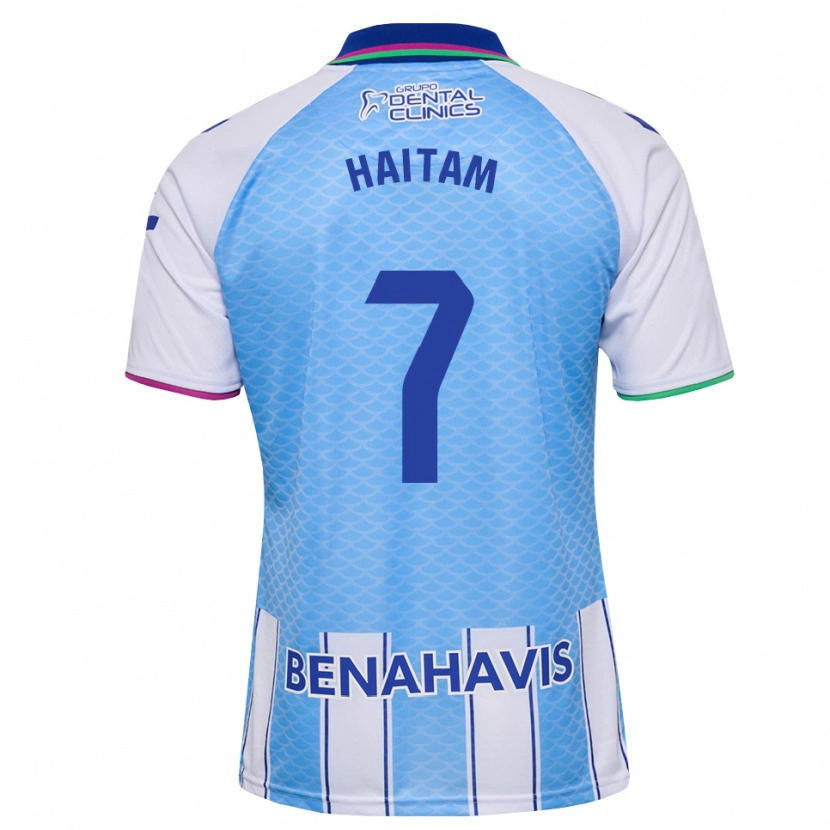 Danxen Homme Maillot Haitam Abaida #7 Bleu Ciel Profond Blanc Tenues Domicile 2026/27 T-Shirt