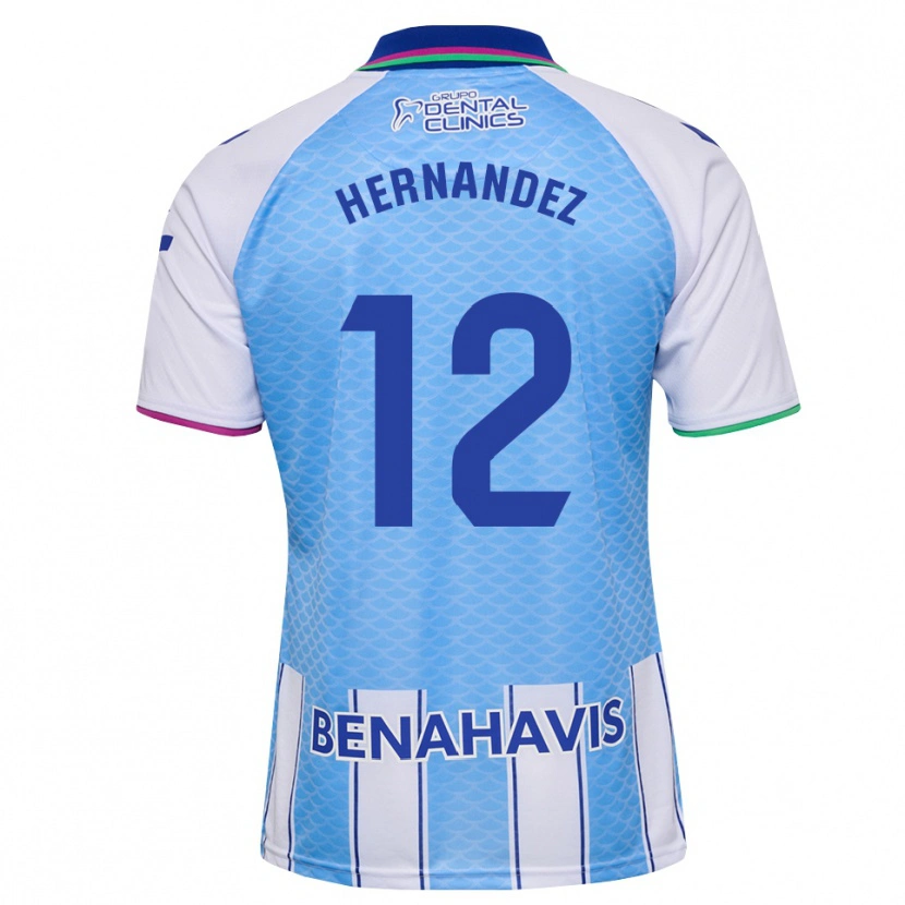 Danxen Homme Maillot Juanma Hernandez #12 Bleu Ciel Profond Blanc Tenues Domicile 2026/27 T-Shirt