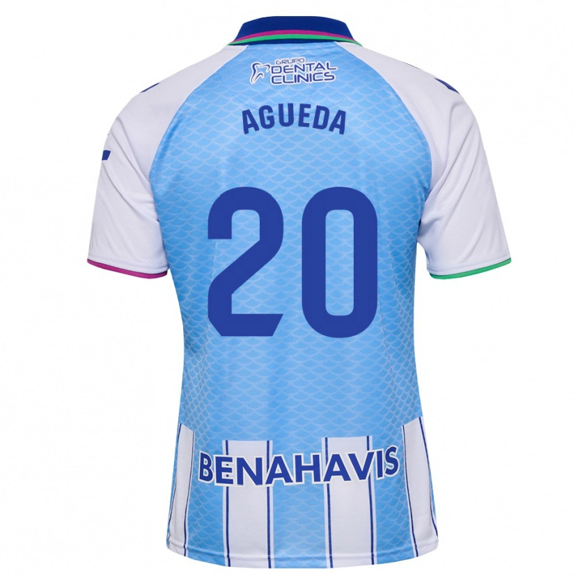 Danxen Homme Maillot Agueda Gonzalez Sanz #20 Bleu Ciel Profond Blanc Tenues Domicile 2026/27 T-Shirt