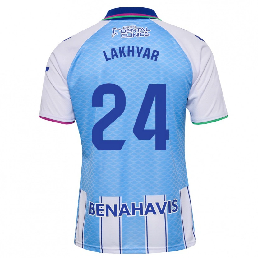 Danxen Homme Maillot Houssam Lakhyar #24 Bleu Ciel Profond Blanc Tenues Domicile 2026/27 T-Shirt
