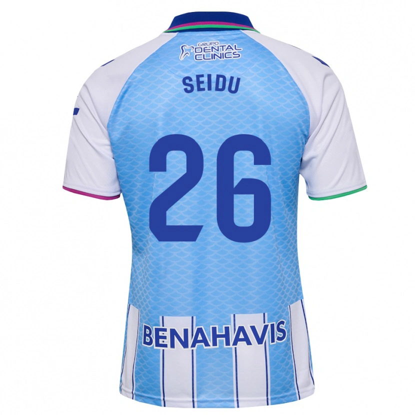 Danxen Homme Maillot Abubakar Seidu #26 Bleu Ciel Profond Blanc Tenues Domicile 2026/27 T-Shirt