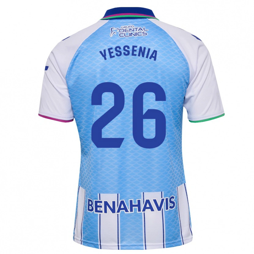 Danxen Homme Maillot Yessenia Alcaide Martin #26 Bleu Ciel Profond Blanc Tenues Domicile 2026/27 T-Shirt