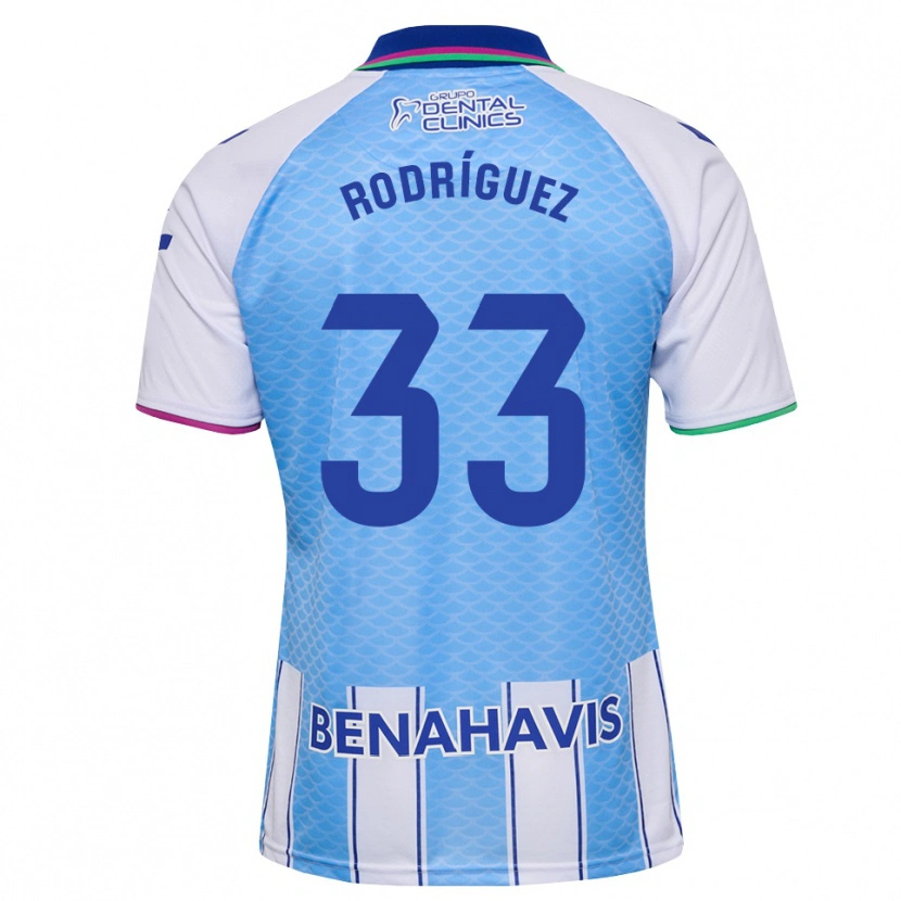 Danxen Homme Maillot Alfonso Rodríguez #33 Bleu Ciel Profond Blanc Tenues Domicile 2026/27 T-Shirt
