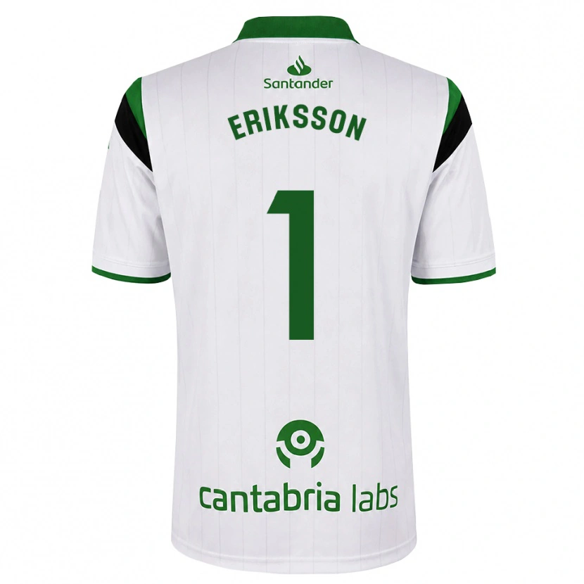 Danxen Homme Maillot Simon Eriksson #1 Blanc Vert Noir Tenues Domicile 2026/27 T-Shirt