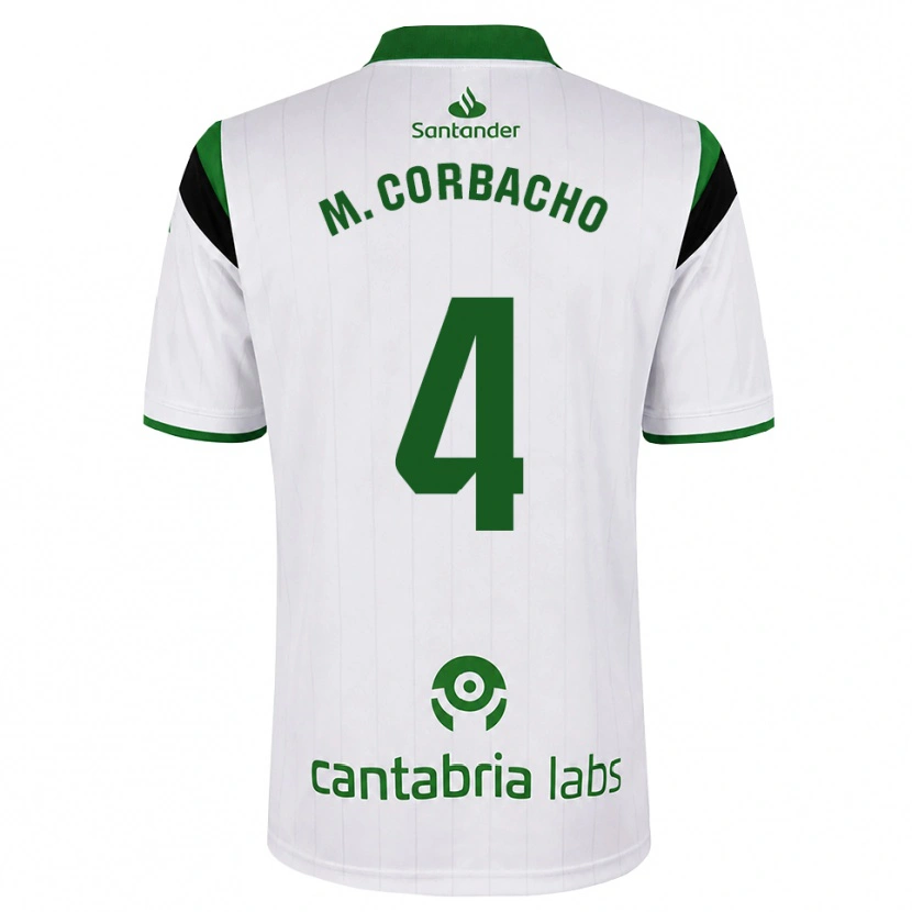 Danxen Homme Maillot María Corbacho Carrero #4 Blanc Vert Noir Tenues Domicile 2026/27 T-Shirt