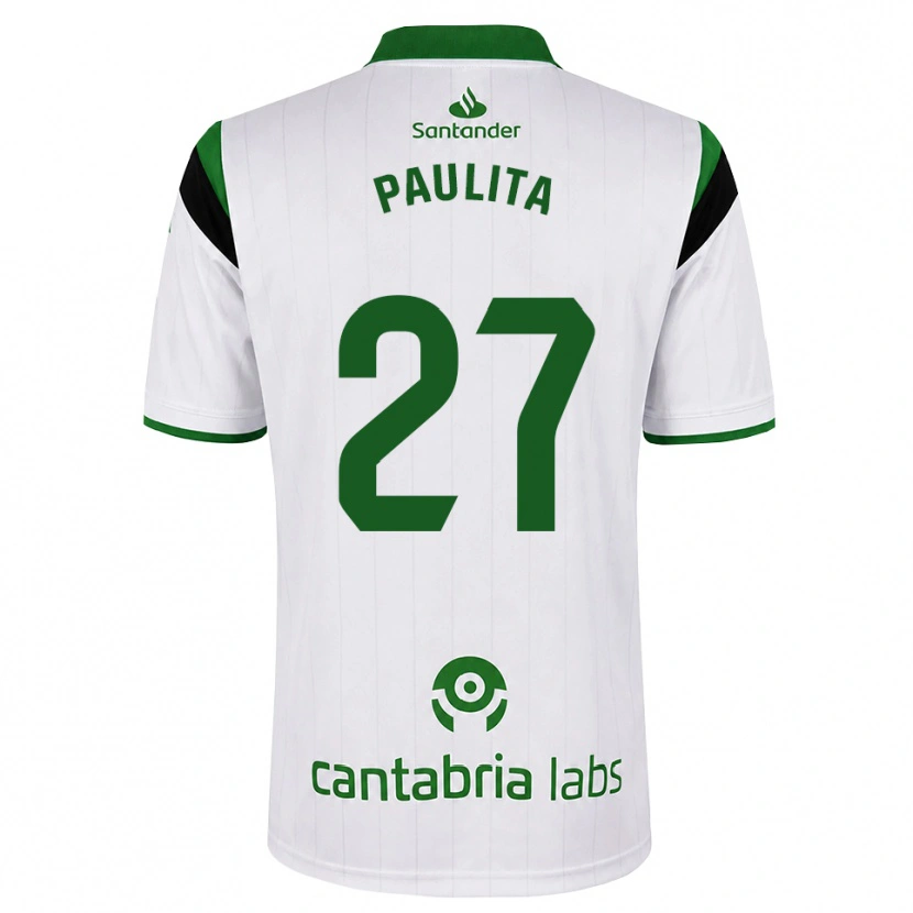 Danxen Homme Maillot Paula García Hontañón #27 Blanc Vert Noir Tenues Domicile 2026/27 T-Shirt