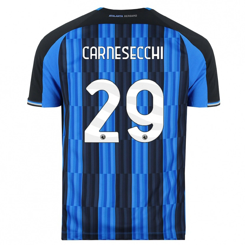 Danxen Homme Maillot Marco Carnesecchi #29 Bleu Noir Rouge Tenues Domicile 2026/27 T-Shirt