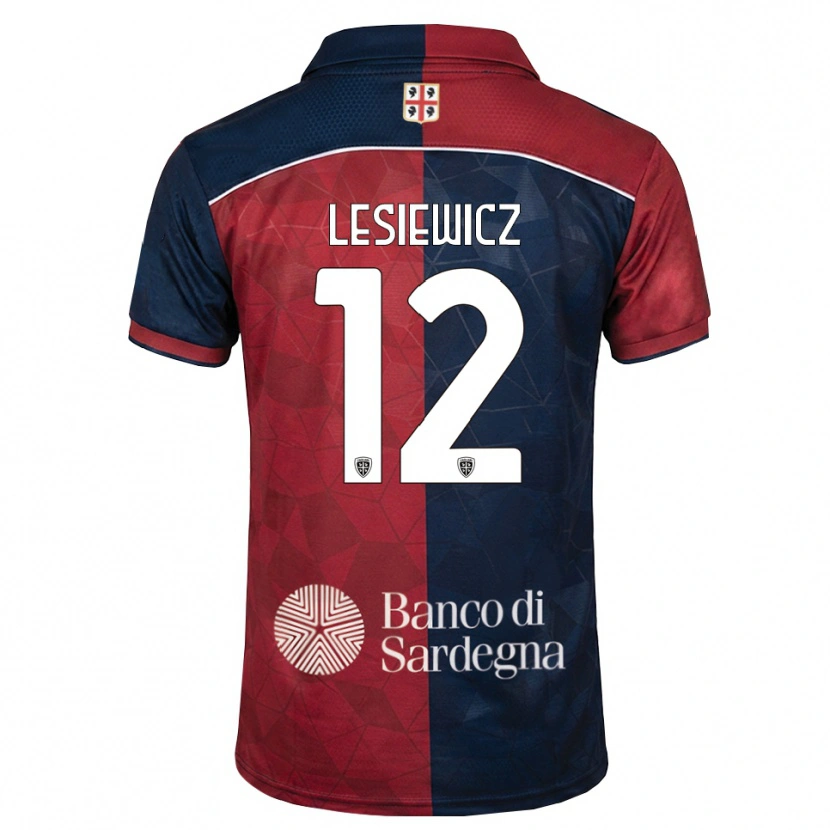 Danxen Homme Maillot Mateusz Lesiewicz #12 Bourgogne Bleu Roi Tenues Domicile 2026/27 T-Shirt