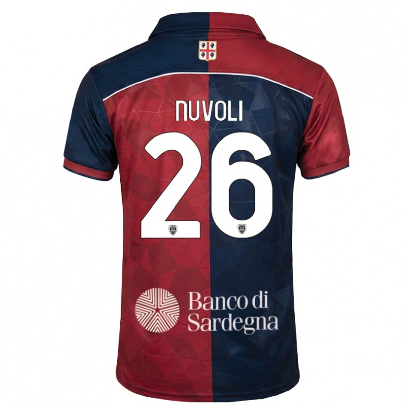 Danxen Homme Maillot Matteo Nuvoli #26 Bourgogne Bleu Roi Tenues Domicile 2026/27 T-Shirt