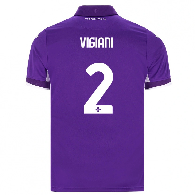 Danxen Homme Maillot Lorenzo Vigiani #2 Violet Blanc Rose Tenues Domicile 2026/27 T-Shirt