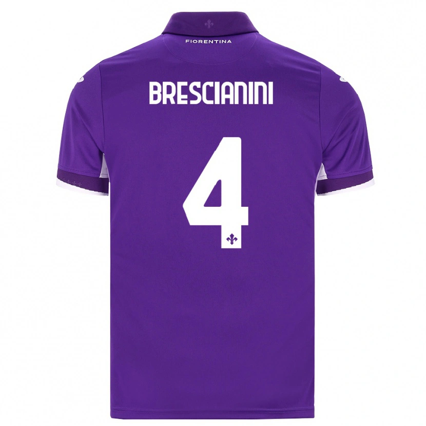 Danxen Homme Maillot Marco Brescianini #4 Violet Blanc Rose Tenues Domicile 2026/27 T-Shirt