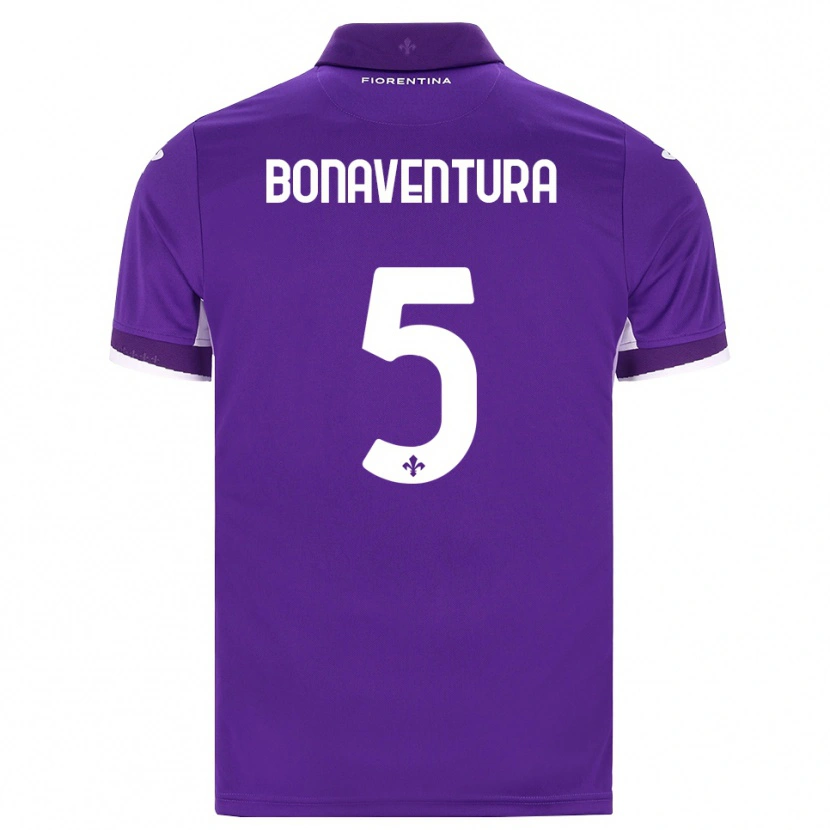 Danxen Homme Maillot Giacomo Bonaventura #5 Violet Blanc Rose Tenues Domicile 2026/27 T-Shirt