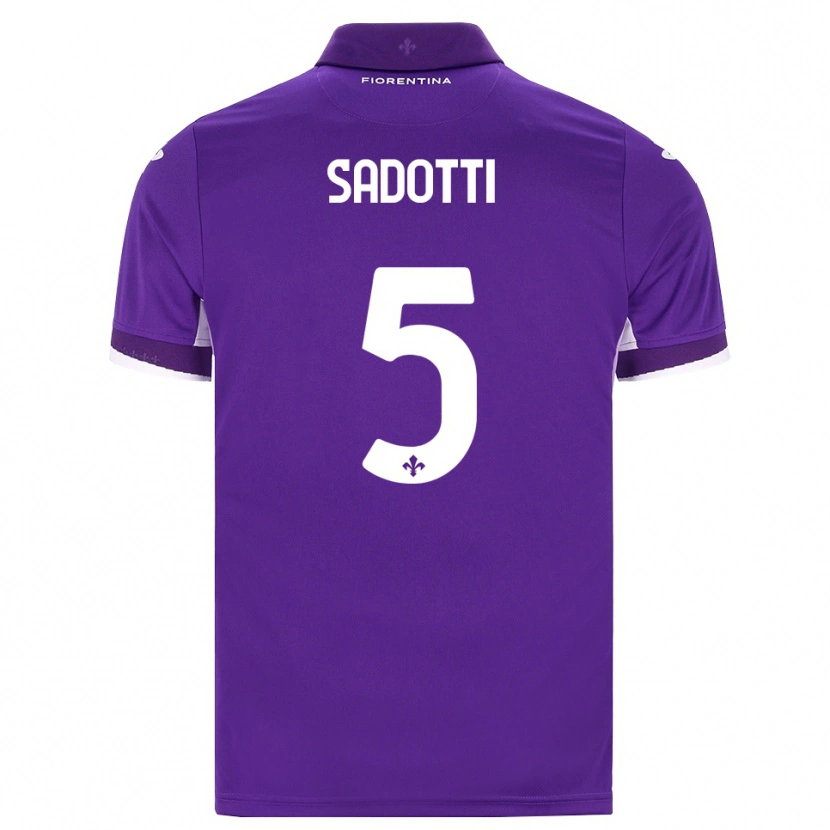 Danxen Homme Maillot Edoardo Sadotti #5 Violet Blanc Rose Tenues Domicile 2026/27 T-Shirt